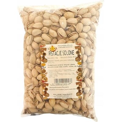 PISTACJE PRAŻONE SOLONE 1kg duże świeże CEZAR PISTACJE PRAŻONE SOLONE 1kg duże świeże CEZAR