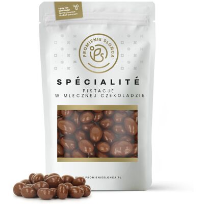 PROMIENIE SŁOŃCA Pistacje w Mlecznej Czekoladzie 500 g PROMIENIE SŁOŃCA Pistacje w Mlecznej Czekoladzie 500 g