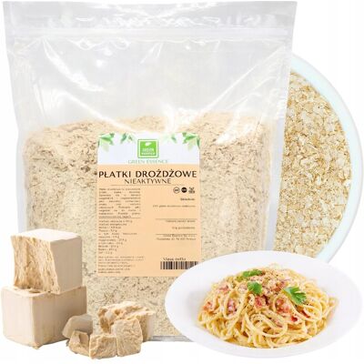 Green Essence PŁATKI DROŻDŻOWE NIEAKTYWNE drożdże naturalne 1kg jakość zdrowe wegańskie Green Essence PŁATKI DROŻDŻOWE NIEAKTYWNE drożdże naturalne 1kg jakość zdrowe wegańskie