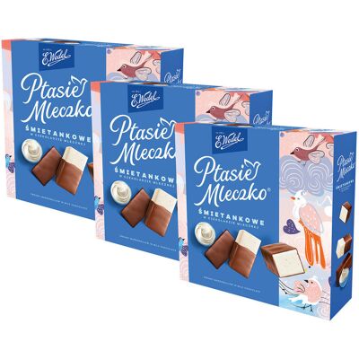 Ptasie Mleczko Śmietankowe E.Wedel - pianka w czekoladzie mlecznej (3 szt.) E.Wedel Ptasie Mleczko Śmietankowe E.Wedel - pianka w czekoladzie mlecznej (3 szt.) E.Wedel