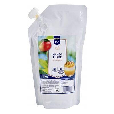 Puree Mango 1 kg 90% owoców + cukier Metro Chef do deserów ciast makaroniki Puree Mango 1 kg 90% owoców + cukier Metro Chef do deserów ciast makaroniki