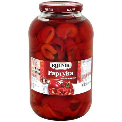 Rolnik papryka ćwiartki 4100g Rolnik papryka ćwiartki 4100g