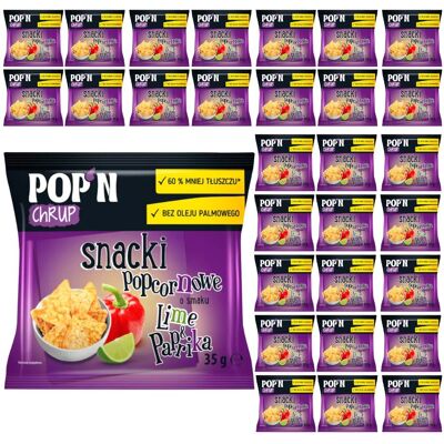 Sante POP'N CHRUP Popcorn Paprika&Lim; 35g x 30 szt Sante POP'N CHRUP Popcorn Paprika&Lim; 35g x 30 szt