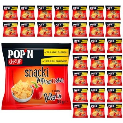 Sante POP'N CHRUP Popcornowe Papryka 35g x 30 szt Sante POP'N CHRUP Popcornowe Papryka 35g x 30 szt