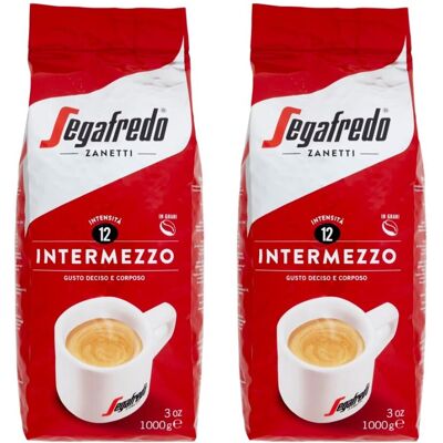 Segafredo Kawa Intermezzo Grani 2x1kg Ziarna Aromatyczne Intensywny Smak Włoska Jakość Segafredo Kawa Intermezzo Grani 2x1kg Ziarna Aromatyczne Intensywny Smak Włoska Jakość