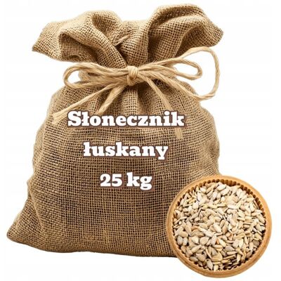 Agnex SŁONECZNIK ŁUSKANY 25 KG 25000 G PESTKI NATURALNE ZIARNO JAKOŚĆ PREMIUM Agnex SŁONECZNIK ŁUSKANY 25 KG 25000 G PESTKI NATURALNE ZIARNO JAKOŚĆ PREMIUM