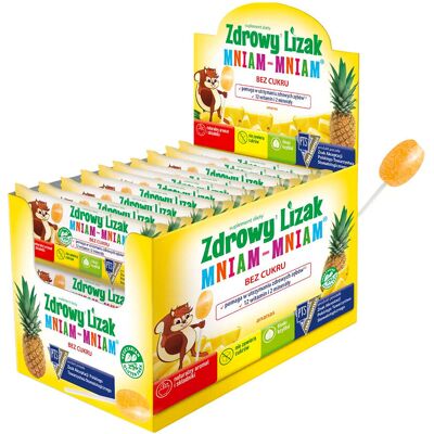 Starpharma Zdrowy Lizak Mniam-Mniam Ananas Display 40Szt. Starpharma Zdrowy Lizak Mniam-Mniam Ananas Display 40Szt.