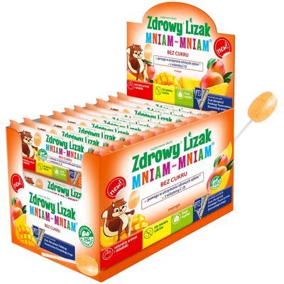 Starpharma Zdrowy Lizak Mniam-Mniam Mango Display 40Szt. Starpharma Zdrowy Lizak Mniam-Mniam Mango Display 40Szt.