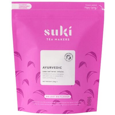 Suki Tea Herbata Ziołowa Sypana Ayurvedic Bez Kofeiny Cynamon Imbir Kardamon 250 G Suki Tea Herbata Ziołowa Sypana Ayurvedic Bez Kofeiny Cynamon Imbir Kardamon 250 G