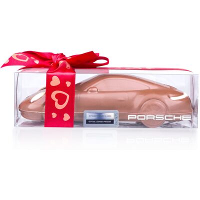 Chocolissimo Świąteczne Porsche 911 Carrera z mlecznej belgijskiej czekolady w pudełku ze wstążką LOVE licencją figurka 3D 5 x 7,3 x 16,3 cm romantyczny prezent .. Chocolissimo Świąteczne Porsche 911 Carrera z mlecznej belgijskiej czekolady w pudełku ze wstążką LOVE licencją figurka 3D 5 x 7,3 x 16,3 cm romantyczny prezent ..