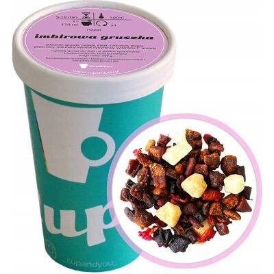 Cup&You Sypana Herbata Owocowa Imbirowa Gruszka Papaja Napar 250g Mieszanka Premium - Herbata Liściasta Sypana Mieszanka Napar Susz Cup&You Sypana Herbata Owocowa Imbirowa Gruszka Papaja Napar 250g Mieszanka Premium - Herbata Liściasta Sypana Mieszanka Napar Susz