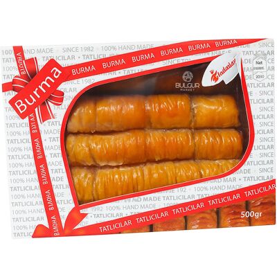 Other Tatlicilar Baklava Burma z orzechami 500g – 16 szt słodyczy z Turcji Other Tatlicilar Baklava Burma z orzechami 500g – 16 szt słodyczy z Turcji