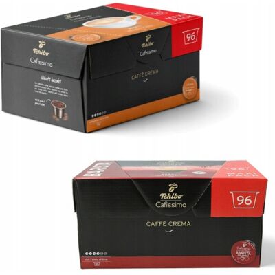 Tchibo Cafissimo Crema Rich Aroma 96 Kap. Arabika / Colombia 96 Kap. Zestaw Tchibo Cafissimo Crema Rich Aroma 96 Kap. Arabika / Colombia 96 Kap. Zestaw