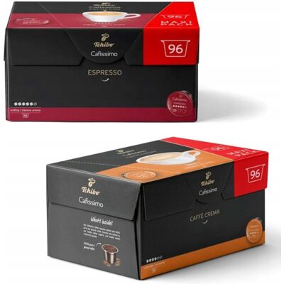 Tchibo Cafissimo Espresso Intense 96 Kapsułek/ Crema Rich Aroma 96 Kapsułek Tchibo Cafissimo Espresso Intense 96 Kapsułek/ Crema Rich Aroma 96 Kapsułek