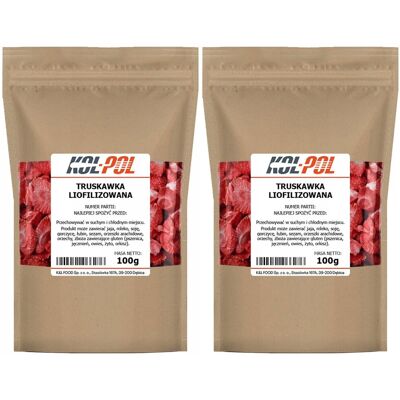 TRUSKAWKI LIOFILIZOWANE 200g Plastry Owoce liofilizowane Truskawka Kol-Pol TRUSKAWKI LIOFILIZOWANE 200g Plastry Owoce liofilizowane Truskawka Kol-Pol