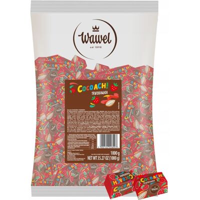 Wawel Cukierki Kakaowe Nadziewane Mleczno Truskawkowe Cocoach! 1kg Wawel Cukierki Kakaowe Nadziewane Mleczno Truskawkowe Cocoach! 1kg