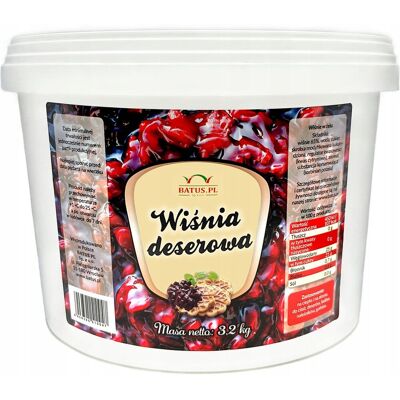 Batus Wiśnie Deserowe Natural 65% Fruzelina 3,2 Kg Batus Wiśnie Deserowe Natural 65% Fruzelina 3,2 Kg