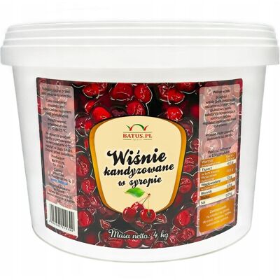 Batus Wiśnie Kandyzowane W Syropie 4 Kg Batus Wiśnie Kandyzowane W Syropie 4 Kg