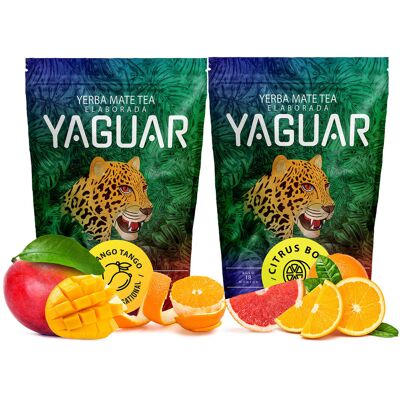 Yerba Mate Yaguar owocowe Citrus Mango 2x500g 1kg Yerba Mate Yaguar owocowe Citrus Mango 2x500g 1kg