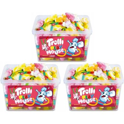 Żelki Playmouse 3x75szt 3,6kg - Trolli Żelki Playmouse 3x75szt 3,6kg - Trolli