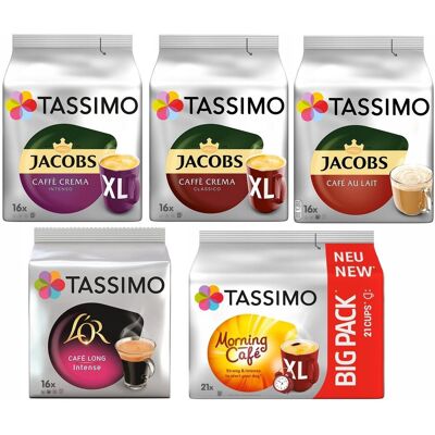 Zestaw 5x Kapsułki Do Tassimo Jacobs Kawy Czarne Xl I Cafe Au Lait 85szt Zestaw 5x Kapsułki Do Tassimo Jacobs Kawy Czarne Xl I Cafe Au Lait 85szt