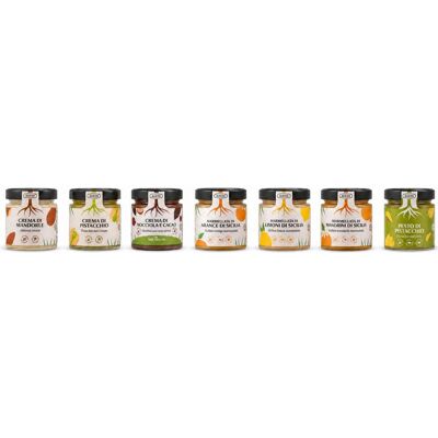 Inny producent Zestaw degustacyjny 7szt. (kremy dżemy pesto) (7 x 40g) Alicos - Włochy Inny producent Zestaw degustacyjny 7szt. (kremy dżemy pesto) (7 x 40g) Alicos - Włochy
