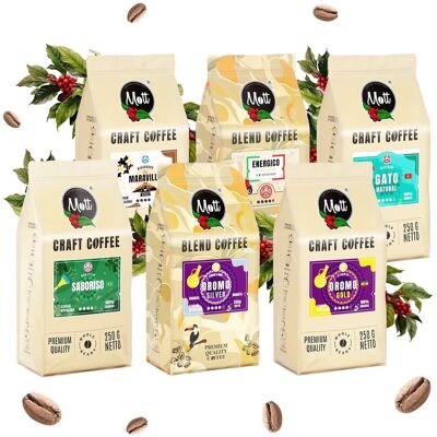 Mott Coffee Zestaw Degustacyjny Kaw Ziarnistych 6x250g Świeżo Palona Arabica I Robusta Mott Coffee Zestaw Degustacyjny Kaw Ziarnistych 6x250g Świeżo Palona Arabica I Robusta