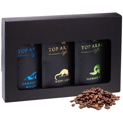 Tommy Cafe Zestaw Ekskluzywnych Kaw Ziarnistych Top Arabica 3x50g Tommy Cafe Zestaw Ekskluzywnych Kaw Ziarnistych Top Arabica 3x50g