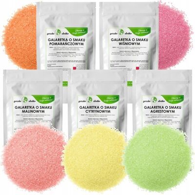 gorzkoislodko Zestaw Galaretka W Proszku Mix Smaków 5 X 250G gorzkoislodko Zestaw Galaretka W Proszku Mix Smaków 5 X 250G