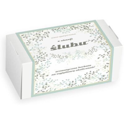 Cup&You Zestaw Herbat Z Okazji Ślubu - Elegancki Box Z 20 Saszetkami Herbat Sypanych O Różnych Smakach I Rodzajach 20x 5g/8g - Prezent Upominek Podarunek Z .. Cup&You Zestaw Herbat Z Okazji Ślubu - Elegancki Box Z 20 Saszetkami Herbat Sypanych O Różnych Smakach I Rodzajach 20x 5g/8g - Prezent Upominek Podarunek Z ..