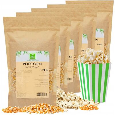 Green Essence Zestaw na Popcorn KUKURYDZA Ziarno kukurydzy DO PRAŻENIA 5kg BEZ SOLI I GMO Green Essence Zestaw na Popcorn KUKURYDZA Ziarno kukurydzy DO PRAŻENIA 5kg BEZ SOLI I GMO
