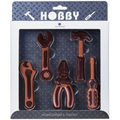MM Brown Zestaw narzędzi z 2 rodzajów belgijskiej czekolady na prezent 5 figurek 100 g Idealny na Dzień Ojca, Dzień Mężczyzny MM Brown Zestaw narzędzi z 2 rodzajów belgijskiej czekolady na prezent 5 figurek 100 g Idealny na Dzień Ojca, Dzień Mężczyzny