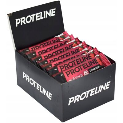 Inny producent Zestaw PROTELINE 24x40g baton proteinowy o smaku truskawkowym Inny producent Zestaw PROTELINE 24x40g baton proteinowy o smaku truskawkowym