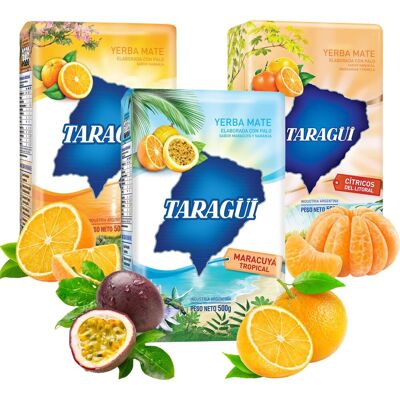 Zestaw Yerba Mate Taragui Owocowa Terere 3x500g Zestaw Yerba Mate Taragui Owocowa Terere 3x500g