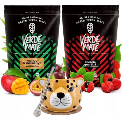 Zestaw Yerba Verde Mate Green Energia Mango 1kg Zestaw Yerba Verde Mate Green Energia Mango 1kg