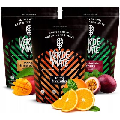 Zestaw Yerba Verde Mate Green Owoce 3x500g Zestaw Yerba Verde Mate Green Owoce 3x500g