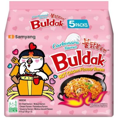 Zupka Instant Samyang Ramen Hot Chicken Carbonara Buldak 5X 130G Zupka Instant Samyang Ramen Hot Chicken Carbonara Buldak 5X 130G