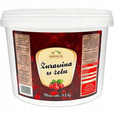 Batus Żurawina W Żelu 55% Frużelina 3,2 Kg Batus Żurawina W Żelu 55% Frużelina 3,2 Kg