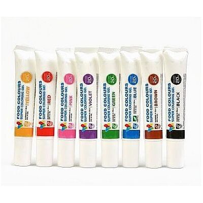 Food Colours Barwnik Spożywczy W Żelu - 8 Kolorów X 20g = 160g Food Colours Barwnik Spożywczy W Żelu - 8 Kolorów X 20g = 160g