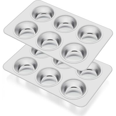 Inny producent Forma Muffinki 2 Sztuki 12 Otworów Stal Nierdzewna Duża Zdrowa Praktyczna Inny producent Forma Muffinki 2 Sztuki 12 Otworów Stal Nierdzewna Duża Zdrowa Praktyczna