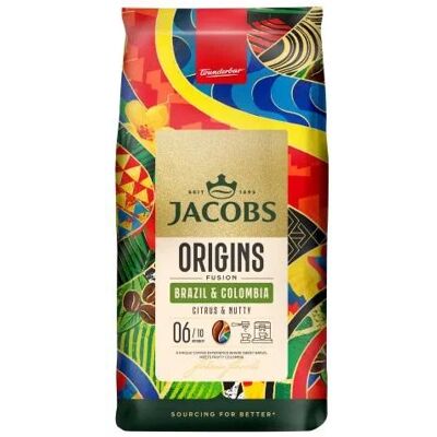 Jacobs Douwe Egberts - Fusion Origins Brazylia i Kolumbia - Ziarna kawy Jacobs Douwe Egberts - Fusion Origins Brazylia i Kolumbia - Ziarna kawy