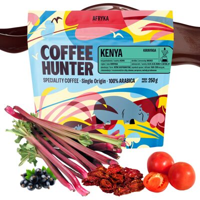 Hunter Kenya Kirinyaga (Specialty) 250g Kawa Ziarnista Hunter Kenya Kirinyaga (Specialty) 250g Kawa Ziarnista