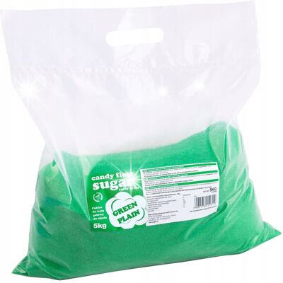 Inny producent Kolorowy Cukier Do Waty Cukrowej Zielony O Smaku Naturalnym 5kg Inny producent Kolorowy Cukier Do Waty Cukrowej Zielony O Smaku Naturalnym 5kg