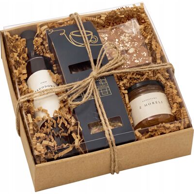 Inny producent Kosz Prezentowy Zestaw Upominek Herbata Czekolada Syrop Elegancki Box / Pysznykubek Inny producent Kosz Prezentowy Zestaw Upominek Herbata Czekolada Syrop Elegancki Box / Pysznykubek