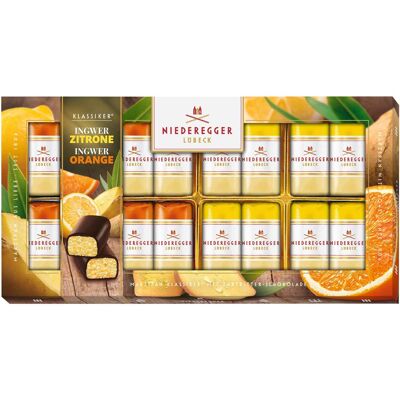 Niederegger Lübeck Czekoladki Marcepanowe Z Dodatkiem Imbiru I Cytrusów 200g Niederegger Lübeck Czekoladki Marcepanowe Z Dodatkiem Imbiru I Cytrusów 200g