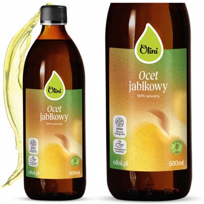 Ocet Jabłkowy Olini 500 Ml Niefiltrowany, Dla Cukrzyków, Z Polskich Jabłek Ocet Jabłkowy Olini 500 Ml Niefiltrowany, Dla Cukrzyków, Z Polskich Jabłek