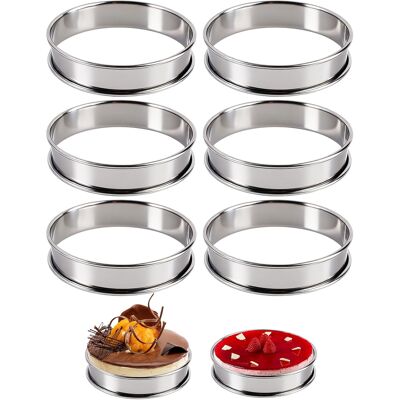 Inny producent Pierścienie Do Ciast 10 Cm 6 Sztuk Stal Nierdzewna Foremki Muffinki Okrągłe Inny producent Pierścienie Do Ciast 10 Cm 6 Sztuk Stal Nierdzewna Foremki Muffinki Okrągłe