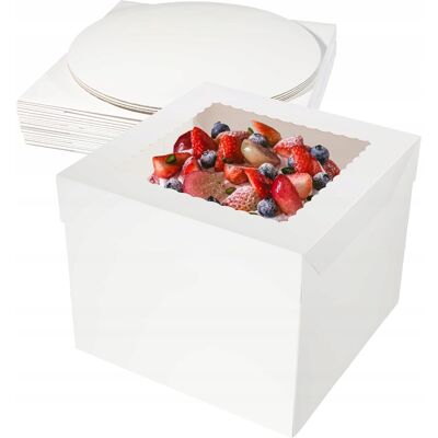 Inny producent Pudełko Na Ciasto 25x20cm Hermetyczne Białe Pojemnik Wieko Box Inny producent Pudełko Na Ciasto 25x20cm Hermetyczne Białe Pojemnik Wieko Box