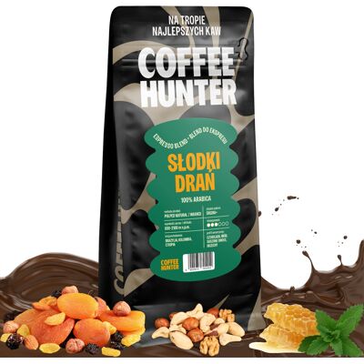 Coffee Hunter Słodki Drań - Mieszanka Arabiki, średni stopień palenia, espresso Coffee Hunter Słodki Drań - Mieszanka Arabiki, średni stopień palenia, espresso