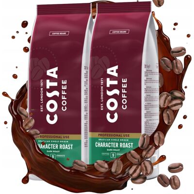 Costa Coffee Zestaw Kawa Costa Brazilian Character Roast 2x1kg Costa Coffee Zestaw Kawa Costa Brazilian Character Roast 2x1kg